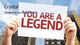  Presentation with urban - Slides enhanced with you are a legend card background and a light blue colored foreground