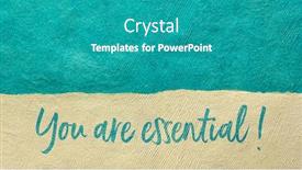  Presentation with inspirational abstract - Amazing slides having you-are-essential-inspirational-handwritinh backdrop and a teal colored foreground