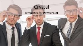  Presentation with three phase induction motor - PPT layouts enhanced with you are important - close up three attentive businessmen background and a  colored foreground