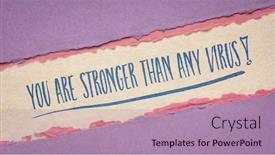  Presentation with motivational - Amazing presentation theme having you-are-stronger backdrop and a coral colored foreground