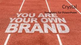  Presentation with brand - Theme consisting of you are your own brand background and a coral colored foreground