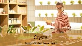  Presentation with organic cosmetics - Cool new presentation with you can buy organic food backdrop and a gold colored foreground