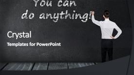  Presentation with restaurant menu black board chalkboard - Audience pleasing slide deck consisting of you can do anything text backdrop and a dark gray colored foreground