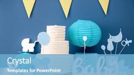  Presentation with baby color - Colorful presentation theme enhanced with you card for baby shower backdrop and a light blue colored foreground