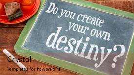  Presentation with tea cup - Slide set with you create your own destiny background and a red colored foreground