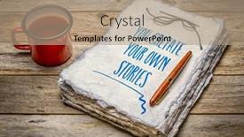  Presentation with creativity - Slide set with you-create-your-own-stories background and a coral colored foreground