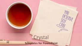  Presentation with physical self - Slide set featuring you-deserve-self-care-inspirational background and a lemonade colored foreground