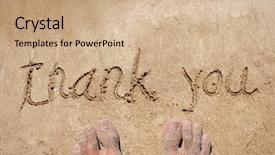  Presentation with island resort - Amazing PPT layouts having you handwritten text in sand backdrop and a coral colored foreground