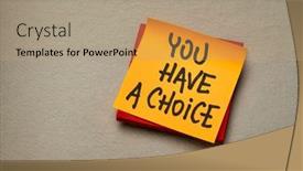  Presentation with personal development - Amazing PPT theme having you-have-a-choice-reminder backdrop and a coral colored foreground