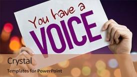  Presentation with voice customer - Audience pleasing slides consisting of you have a voice placard backdrop and a coral colored foreground