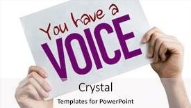  Presentation with voice - Amazing theme having you have a voice placard backdrop and a white colored foreground