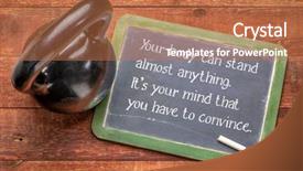  Presentation with mind body - Presentation theme featuring you have to convince - inspirational background and a coral colored foreground