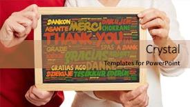  Presentation with thank - Presentation having you in many different languages background and a coral colored foreground