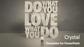  Presentation with elegant business social media - Presentation theme enhanced with you love from big letters background and a gray colored foreground