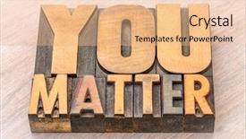  Presentation with matter - Theme enhanced with you matter word abstract background and a coral colored foreground