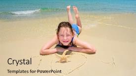  Presentation with love on electric - Audience pleasing presentation consisting of you message written in sand backdrop and a  colored foreground