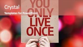  Presentation with laser light colorful abstract - Presentation theme having you only live once written background and a coral colored foreground