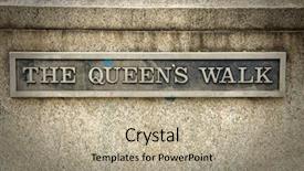  Presentation with queen - Theme consisting of you over westminster bridge along background and a mint green colored foreground