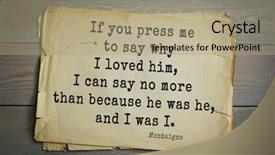  Presentation with philosopher - Slide deck consisting of you press me to say background and a coral colored foreground