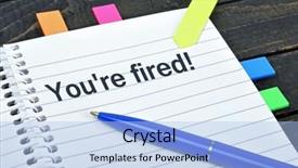  Presentation with notepad - Audience pleasing slide deck consisting of re fired word on notepad backdrop and a light blue colored foreground