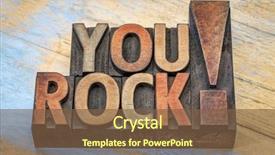  Presentation with color blocks - PPT layouts enhanced with you rock compliment in vintage background and a tawny brown colored foreground