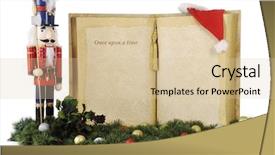  Presentation with once upon time - PPT theme enhanced with you text a christmas nutcracker background and a lemonade colored foreground