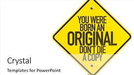  Presentation with background - Slides featuring you were born an original background and a white colored foreground