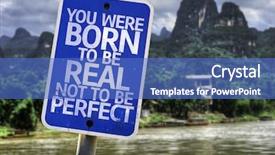  Presentation with perfect - Slides having you were born to be background and a teal colored foreground