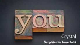  Presentation with black abstract - Audience pleasing slide set consisting of you-word-abstract-in-vintage backdrop and a dark gray colored foreground