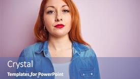  Presentation with pink simple - PPT layouts consisting of youg-beautiful-redhead-woman-wearing background and a ocean colored foreground