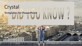  Presentation with blank - Colorful presentation design enhanced with youknow - did you know words backdrop and a soft green colored foreground