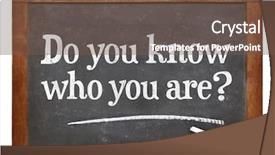  Presentation with slate - Presentation consisting of youknow - do you know who you background and a tawny brown colored foreground