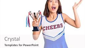  Presentation with hands holding - Colorful presentation theme enhanced with youn-beautiful-asian-girl-wearing backdrop and a white colored foreground