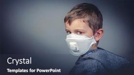  Presentation with medical protective wears - Slide deck having young-6-year-old-caucasian background and a tawny brown colored foreground