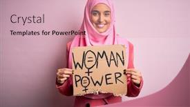  Presentation with woman muslim - Audience pleasing PPT layouts consisting of young-activist-arab-woman-wearing backdrop and a lemonade colored foreground