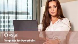  Presentation with bed hotel - Amazing presentation design having young adult beauty attractive sexy and sensuality happy pretty brunette businesswoman using laptop while lying on bed in hotel room backdrop and a coral colored foreground