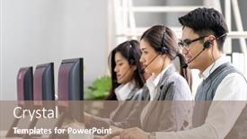  Presentation with technical service - Theme having young-adult-friendly-and-confidence background and a coral colored foreground