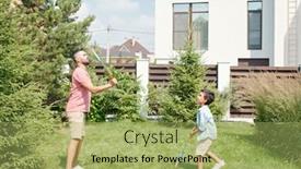  Presentation with badminton - Theme having young-adult-man-wearing-casual background and a mint green colored foreground