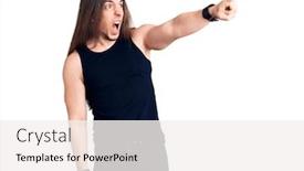  Presentation with long hair man - Amazing PPT theme having young-adult-man-with-long backdrop and a sky blue colored foreground