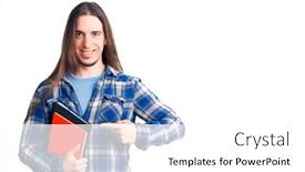  Presentation with long hair man - Slide deck enhanced with young-adult-man-with-long background and a white colored foreground