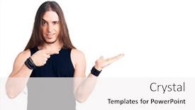  Presentation with long hair man - Slide deck with young-adult-man-with-long background and a white colored foreground