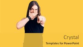  Presentation with long hair man - Presentation featuring young-adult-man-with-long background and a yellow colored foreground