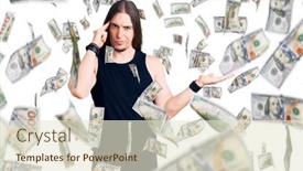  Presentation with think - Audience pleasing slide deck consisting of young-adult-man-with-long backdrop and a lemonade colored foreground