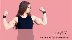  Presentation with long hair man - Cool new theme with young-adult-man-with-long backdrop and a coral colored foreground