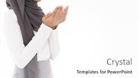  Presentation with woman muslim - Cool new theme with young-adult-muslim-woman-girl backdrop and a white colored foreground