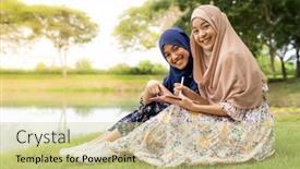  Presentation with university green - Presentation consisting of young-adult-teenager-muslim-islamic background and a soft green colored foreground