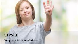  Presentation with down syndrome - Cool new slides with young adult woman with down backdrop and a lemonade colored foreground