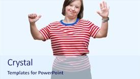  Presentation with dental down syndrome - Amazing slide deck having young adult woman with down backdrop and a  colored foreground