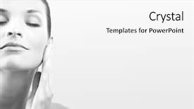  Presentation with skin health - PPT layouts consisting of young adult woman with health background and a  colored foreground