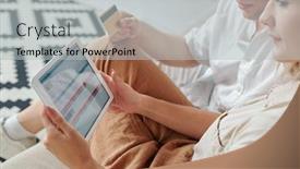  Presentation with pay - Presentation enhanced with young-affectionate-couple-sitting background and a light gray colored foreground